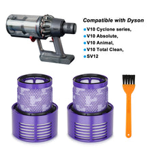 Load image into Gallery viewer, 2 Packs Vacuum Filter Replacement for Dyson V10 Cyclone Series V10 Absolute V10 Animal V10 Total Clean SV12