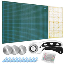Load image into Gallery viewer, 45mm Rotary Cutter Tool Kit A3 Cutting Mat Patchwork Ruler 10 Clips Spare Blades