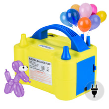 Load image into Gallery viewer, Electric Air Balloon Pump, AGPtEK Portable Dual Nozzle Inflator/Blower for Party Decoration - Yellow