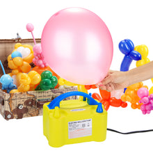 Load image into Gallery viewer, Electric Air Balloon Pump, AGPtEK Portable Dual Nozzle Inflator/Blower for Party Decoration - Yellow