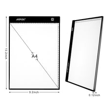 Load image into Gallery viewer, A4 Size LED Artcraft Tracing Light Pad Box Tatoo Aniamtion Sketching Designing Stencilling