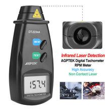 Load image into Gallery viewer, 20713A Digital Tachometer 2.5-99,999 RPM Meter Non Contact Laser Photo Accuracy