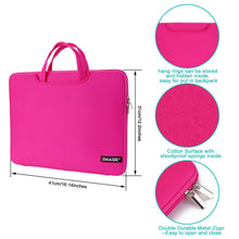 Load image into Gallery viewer, Laptop Sleeve, IMAGE 14 Inch Laptop Sleeve Travel Storage Case Pouch Cover with Pockets, Protective Sleeve Case for A4 Tracing Pad, Computer Notebook, Ultrabook and Macbook Air (Pink)