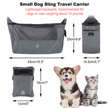 Load image into Gallery viewer, Pet Dog Sling Carrier Cats Travel Bag with Storage Pouch Walking Hiking Biking
