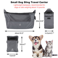 Load image into Gallery viewer, Pet Dog Sling Carrier Cats Travel Bag with Storage Pouch Walking Hiking Biking