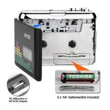 Load image into Gallery viewer, Portable Cassette Audio Music Player Tape-To-MP3 Converter Cassette Recorder