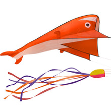 Load image into Gallery viewer, IMAGE 3D Kite Orange Dolphin with Huge Frameless Soft Parafoil for Kids