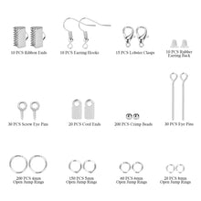 Load image into Gallery viewer, Jewelry Making Supplies Finding Kit Pliers Ribbon Ends Eye Pins Earring Hooks for DIY Craft