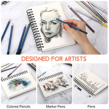 Load image into Gallery viewer, Sketch Book Set 4 Packs 400 Sheets Ideal for Pens Pencils Pastels Charcoal Graphite