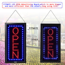 Load image into Gallery viewer, LED Open Sign, 19x10inches(Update Version) Business Open Sign Advertisement Board Electric Display Sign,With Remote Control&Timing Function,2 Lighting Modes Flashing & Steady