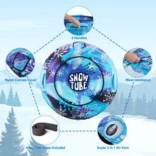 Load image into Gallery viewer, CAMULAND 47-Inch Snow Tube for Sledding Heavy Duty with Oxford Cloth and a Digging Rope, Inflatable Snow Tube for Adults, Great for Winter Outdoor Sports