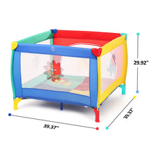 Load image into Gallery viewer, 39''x 39'' Infant Toddler Foldable Playpen Playard Mattress Safety Rail Fence