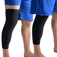 Load image into Gallery viewer, Knee Pad Strong Honeycomb Crashproof BasketBall Protective Long Leg Sleeves M size
