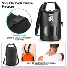 Load image into Gallery viewer, 15L Waterproof Lightweight Dry Bag Roll Top Floating Dry Sack Rafting Boating Camping Hiking