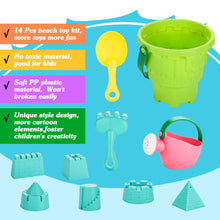 Load image into Gallery viewer, 10pcs/set Kids Beach Toys Set Sand Shovels Mini Castle Shower Bucket Rake Mold