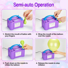 Load image into Gallery viewer, AGPTEK Electric Air Balloon Pump, 110V 600W Portable Dual Nozzle Inflator/Blower for Party Decoration