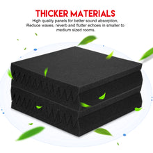Load image into Gallery viewer, 12 Packs Sound Proof Padding Soundproof Foams 12*12 *2 Inches Acoustic Foam Panels for Recording Studio TV Room Office