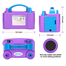 Load image into Gallery viewer, AGPTEK Electric Air Balloon Pump, 110V 600W Portable Dual Nozzle Inflator/Blower for Party Decoration