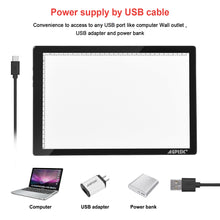 Load image into Gallery viewer, Magnetic LED Artcraft Tracing Light Pad A4 size Lightbox Tatoo Pad Sketching Designing