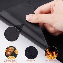 Load image into Gallery viewer, IMAGE BBQ Grill Mat Set of 3, one Large 16" x71”, 2 pcs 16"x13", 100% Non-Stick Grill Mats for Outdoor Grill, Reusable, Heat Resistant, PFOA Free for Gas Grill, Charcoal, Electric Grill and Oven