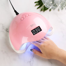 Load image into Gallery viewer, Pink LED Nail Lamp 48W UV LED Gel Nail Lamp with 4 Timers 10s/30s/60s/99s Auto Sensor