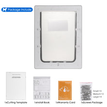Load image into Gallery viewer, Pet Door, Ownpets X-Large Pet Wall Doors with Plastic Flap Door, Easy to Install Sturdy & Durable Pet Screen Door, Fit Small, Large and Extra Large Dogs (WHITE)