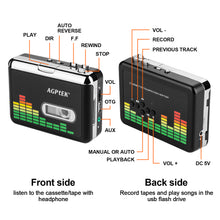 Load image into Gallery viewer, Portable Cassette Audio Music Player Tape-To-MP3 Converter Cassette Recorder