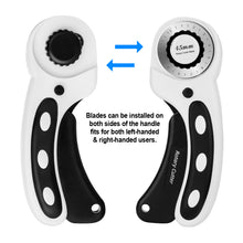 Load image into Gallery viewer, AGPtek 45mmRotary Cutter with 7 Replacement Rotary Blades & Safety Lock for Precise Cutting Ideal for Sewing Fabric Leather Quilting & More