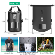 Load image into Gallery viewer, 15L Waterproof Lightweight Dry Bag Roll Top Floating Dry Sack Rafting Boating Camping Hiking

