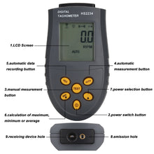 Load image into Gallery viewer, Digital Tachometer 2.5~99,999 RPM Accuracy Non-Contact Laser Photo Tachometer