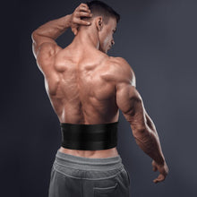 Load image into Gallery viewer, Weight Lifting Belt, Oodoland Unisex Nylon Pressure Weightlifting Belt with Velcro, Gym Fitness Back Support Belt for Men & Women, Squats, Lunges Deadlift, Thrusters & More Workouts ¨C Black