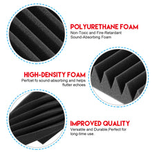 Load image into Gallery viewer, 12 Packs Sound Proof Padding Soundproof Foams 12*12 *2 Inches Acoustic Foam Panels for Recording Studio TV Room Office