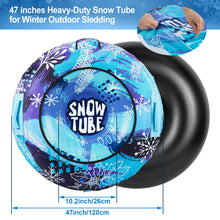 Load image into Gallery viewer, CAMULAND 47-Inch Snow Tube for Sledding Heavy Duty with Oxford Cloth and a Digging Rope, Inflatable Snow Tube for Adults, Great for Winter Outdoor Sports