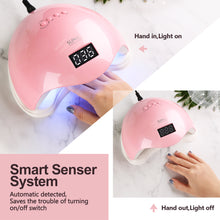 Load image into Gallery viewer, Pink LED Nail Lamp 48W UV LED Gel Nail Lamp with 4 Timers 10s/30s/60s/99s Auto Sensor