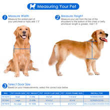 Load image into Gallery viewer, Pet Door, Ownpets X-Large Pet Wall Doors with Plastic Flap Door, Easy to Install Sturdy & Durable Pet Screen Door, Fit Small, Large and Extra Large Dogs (WHITE)