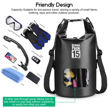 Load image into Gallery viewer, 15L Waterproof Lightweight Dry Bag Roll Top Floating Dry Sack Rafting Boating Camping Hiking