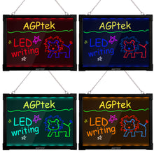 Load image into Gallery viewer, AGPtek 24"×16" LED Message Board Illuminated Erasable with Remote Control