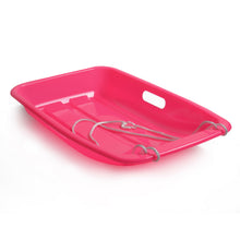 Load image into Gallery viewer, Winter durable Plastic snow Sled in boat shape Snow Sledge for child and adult Outdoor Pulling Snow board Snow Seats 65*36*10.8CM/25.6*14.2*4.3 inch pink color
