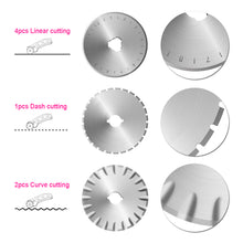 Load image into Gallery viewer, Pink 45mm Rotary Cutter +7 Replacement Blades Safety Lock Precise Cutting Sewing