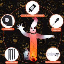 Load image into Gallery viewer, 8FT Inflatable Halloween Decorations, CAMULAND Halloween Ghost inflatable Built-in LED Lights with Ground Stakes, Ropes and Sandbags, LED Lights Blow Up outdoor Decor for Yard, Gardens and Lawns