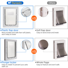 Load image into Gallery viewer, Pet Door, Ownpets X-Large Pet Wall Doors with Plastic Flap Door, Easy to Install Sturdy & Durable Pet Screen Door, Fit Small, Large and Extra Large Dogs (WHITE)