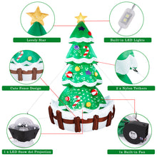 Load image into Gallery viewer, CAMULAND 7ft Giant Inflatable Christmas Tree with Built-in LED Lights, Blow Up Inflatable Christmas Decorations for Indoor and Outdoor Use