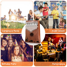 Load image into Gallery viewer, Kalimba 17 Keys Thumb Piano with Tuning Hammer for Beginners and Professionals