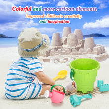 Load image into Gallery viewer, 10pcs/set Kids Beach Toys Set Sand Shovels Mini Castle Shower Bucket Rake Mold