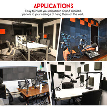 Load image into Gallery viewer, 12 Packs Sound Proof Padding Soundproof Foams 12*12 *2 Inches Acoustic Foam Panels for Recording Studio TV Room Office