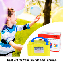 Load image into Gallery viewer, Electric Air Balloon Pump, AGPtEK Portable Dual Nozzle Inflator/Blower for Party Decoration - Yellow