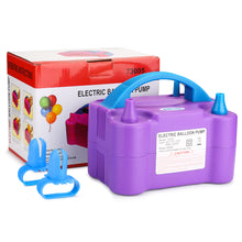 Load image into Gallery viewer, AGPTEK Electric Air Balloon Pump, 110V 600W Portable Dual Nozzle Inflator/Blower for Party Decoration