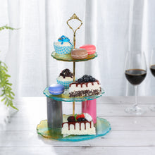 Load image into Gallery viewer, Resin Casting 3 Tier Cake Stand Mold DIY Silicone Mold Kit with 3 Round Tray