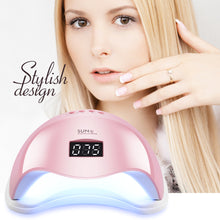Load image into Gallery viewer, Pink LED Nail Lamp 48W UV LED Gel Nail Lamp with 4 Timers 10s/30s/60s/99s Auto Sensor