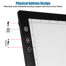 Load image into Gallery viewer, A3 Light Pad, IMAGE A3 LED Tracing Pad Ultra-Thin Drawing Pad Adjustable Brightness, USB Powered with Physical Buttons, A3 LED Light Pad for Diamond Painting, Sketching, Animation, Stenciling and X-ray Viewing